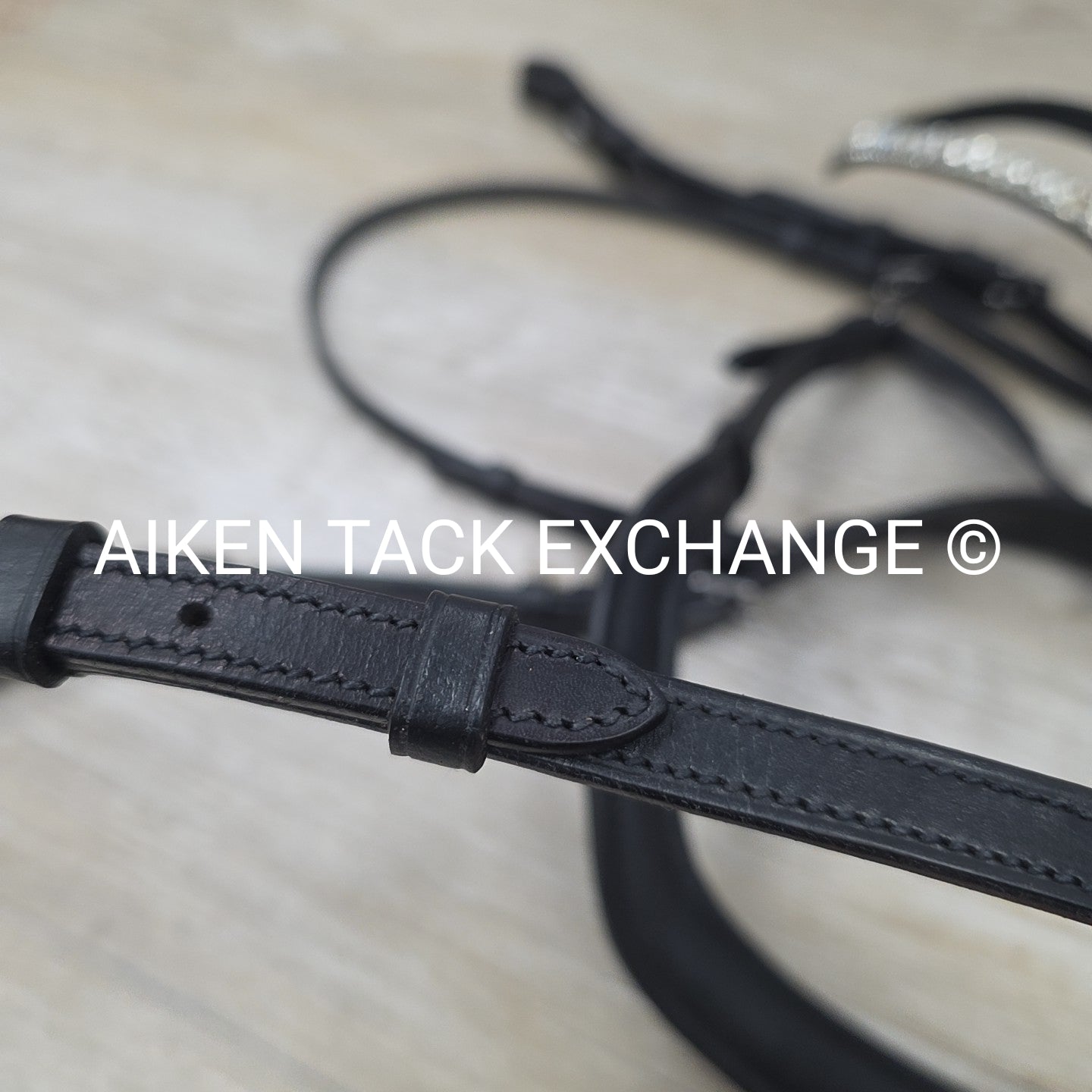 SmartPak Harwich Ergonomic Bridle with Horze Bling Browband, No Reins, Black, Si