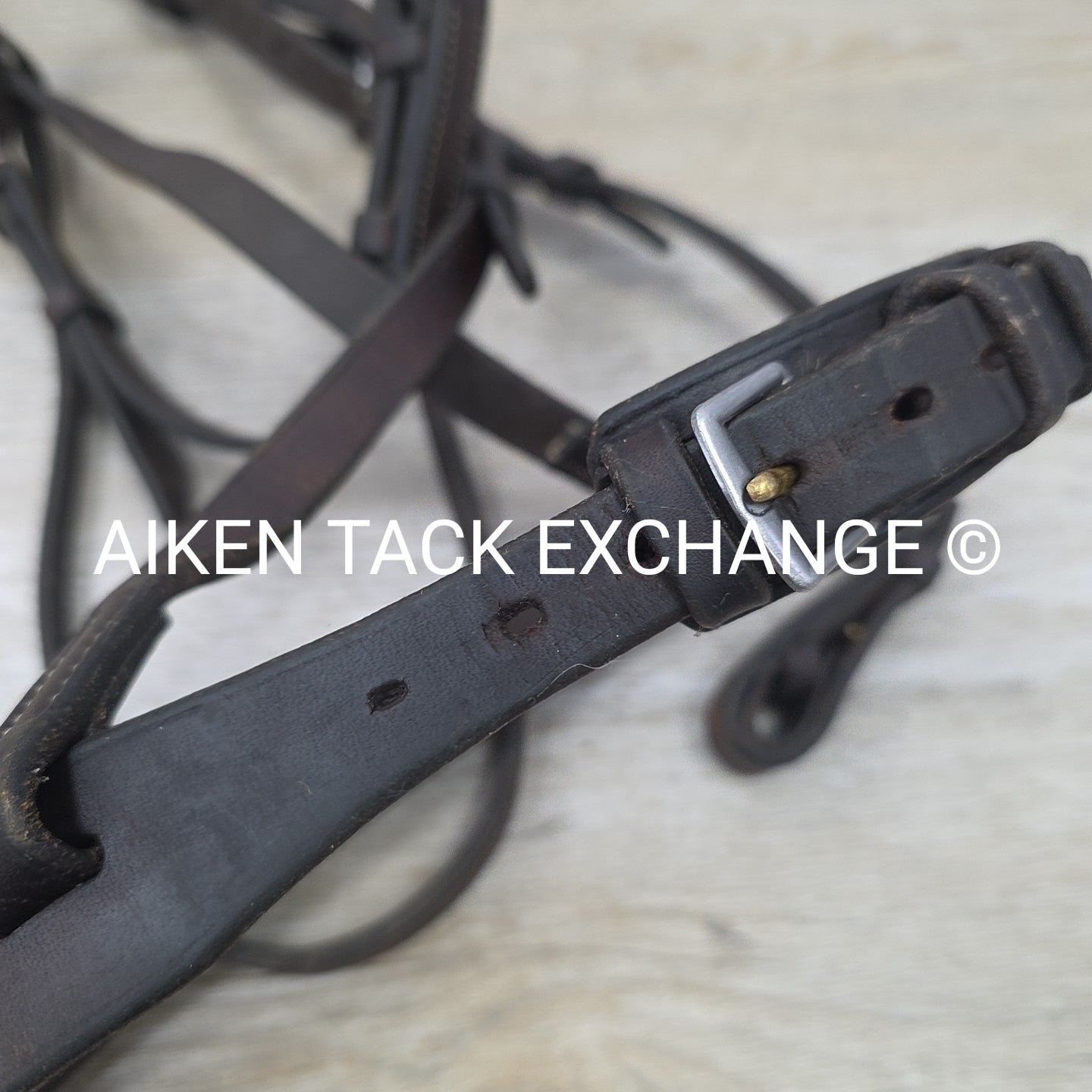 Warwick Flat Hunt Bridle, No Reins, Brown, Size Full