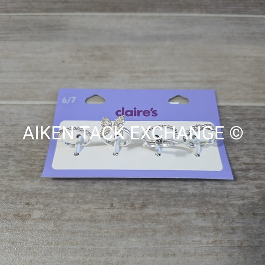 Claire's Ring Set (4) - Size 6/7