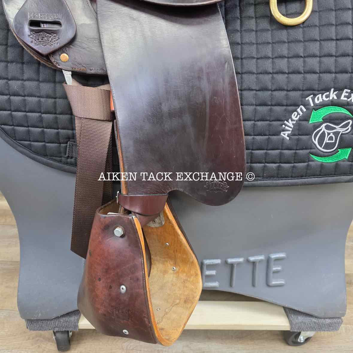 2002 Tucker 159 Endurance Trail Saddle, 16.5" Seat, Medium Tree - Semi QH Bars