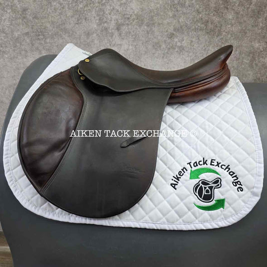1998 PJ by Bruno Delgrange Close Contact Jump Saddle, 17.5" Seat, 4L Flap, Medium Tree, Foam Panels