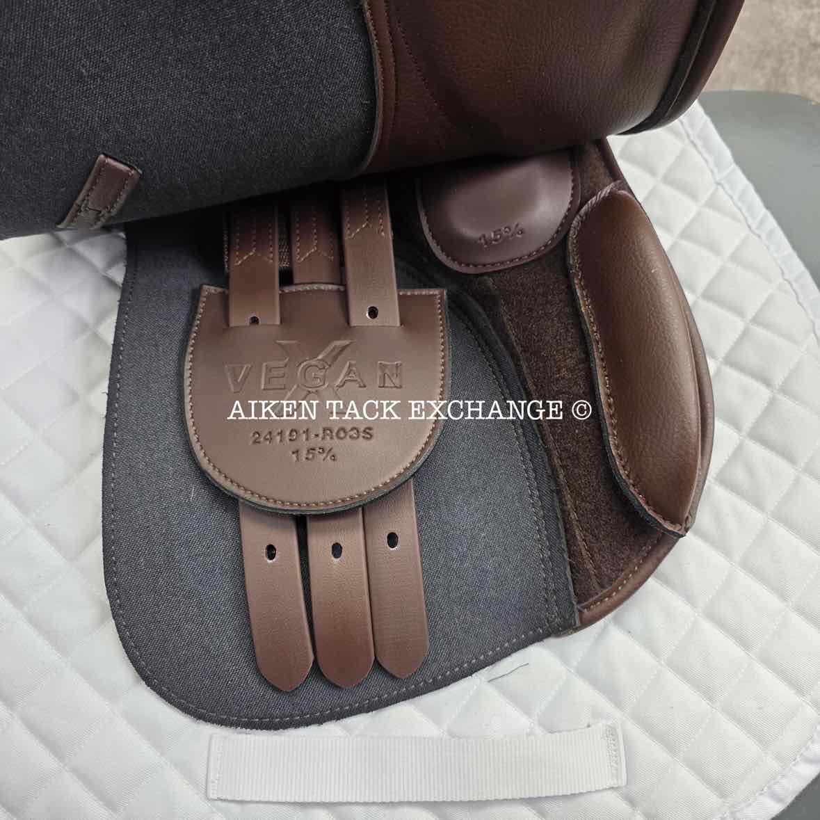 HDR - Henri de Rivel Vegan-X IGP All Purpose Saddle, 15.75" Seat, Adjustable Tree - Changeable Gullet, Wool Flocked Panels