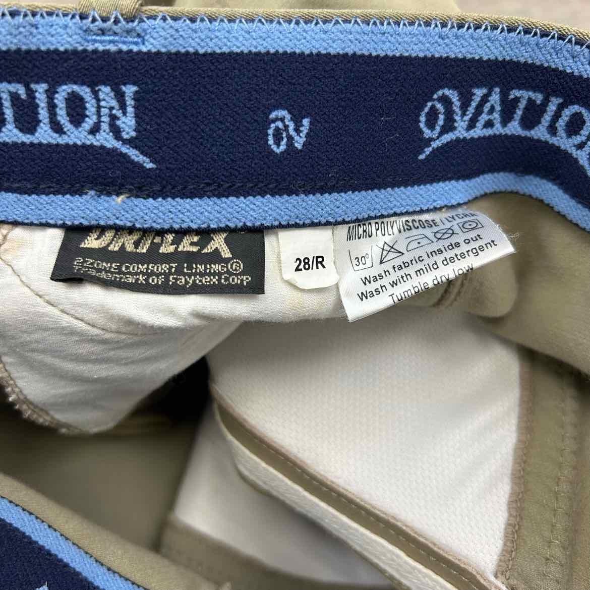 Ovation Celebrity Slim Deerskin Full Seat Breeches, Size 28 R