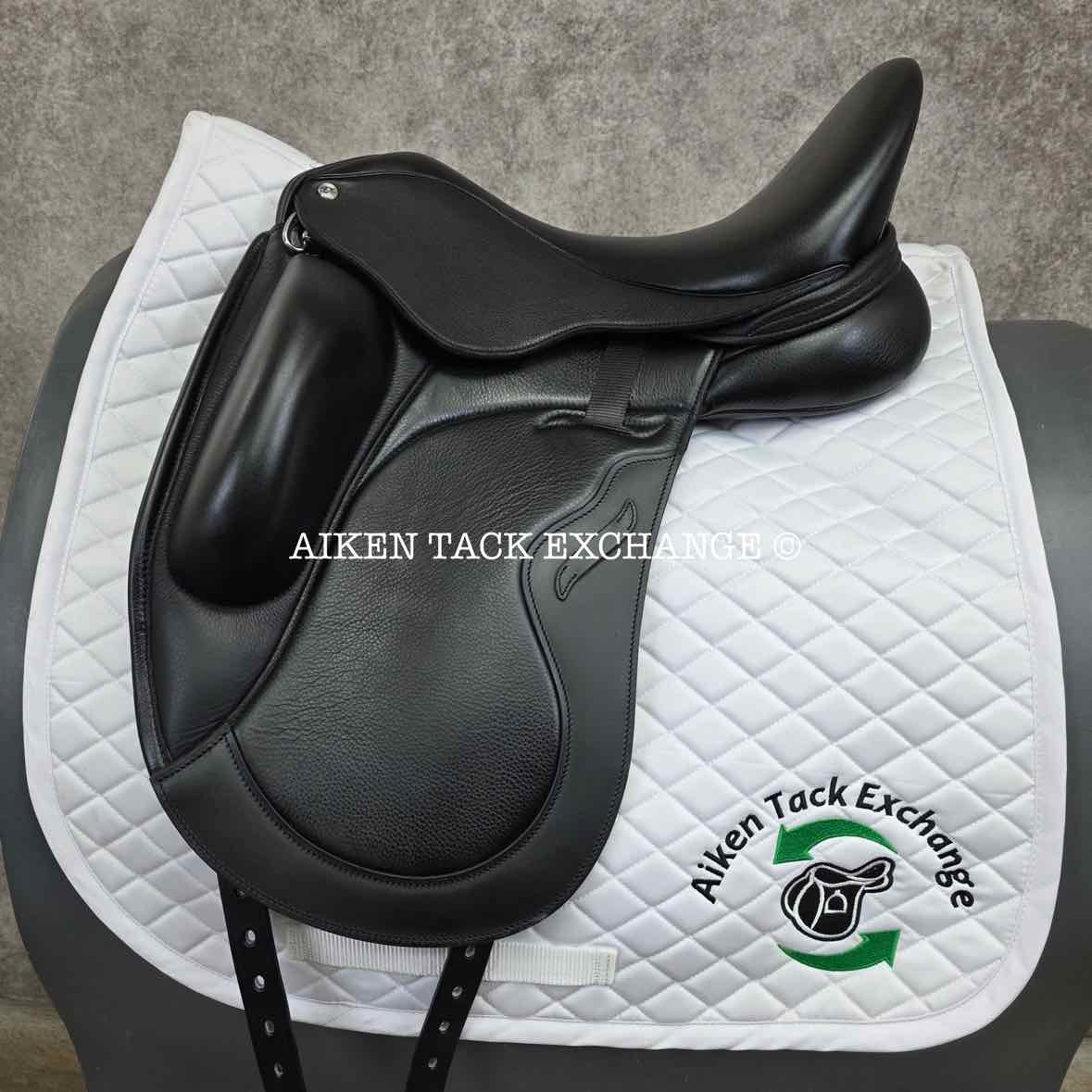 2023 Envy by Custom Saddlery Aurora Monoflap Dressage Saddle, 17" Seat, Adjustable Tree, Wool Flocked Panels