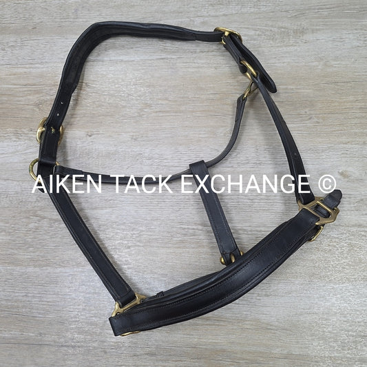 Shires Velociti GARA Leather Halter, Black, Oversize (Has Nameplate Holes)