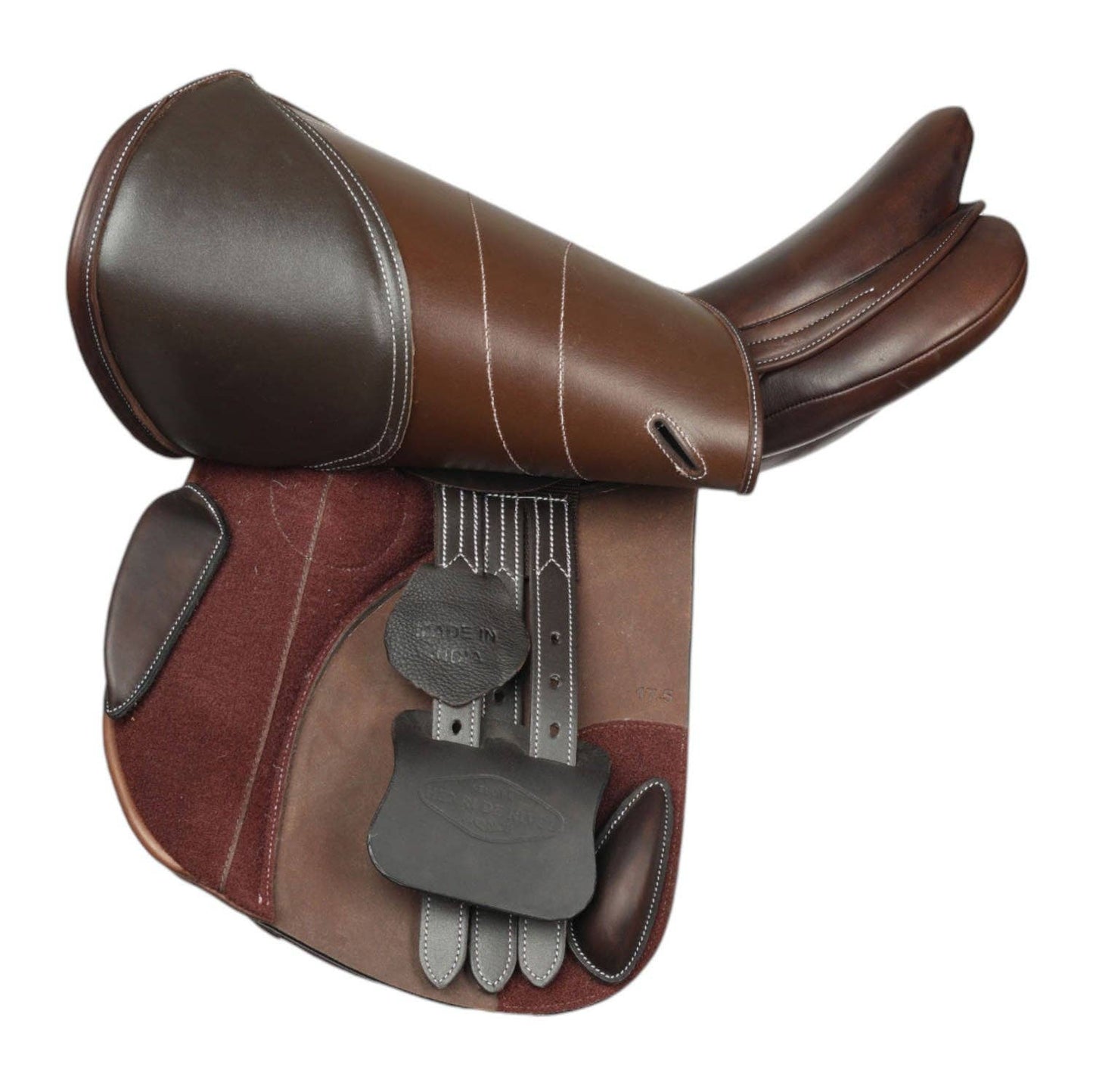 Henri De Rivel Equipe H Close Contact IGP Flocked Saddle: Havana / 16.5