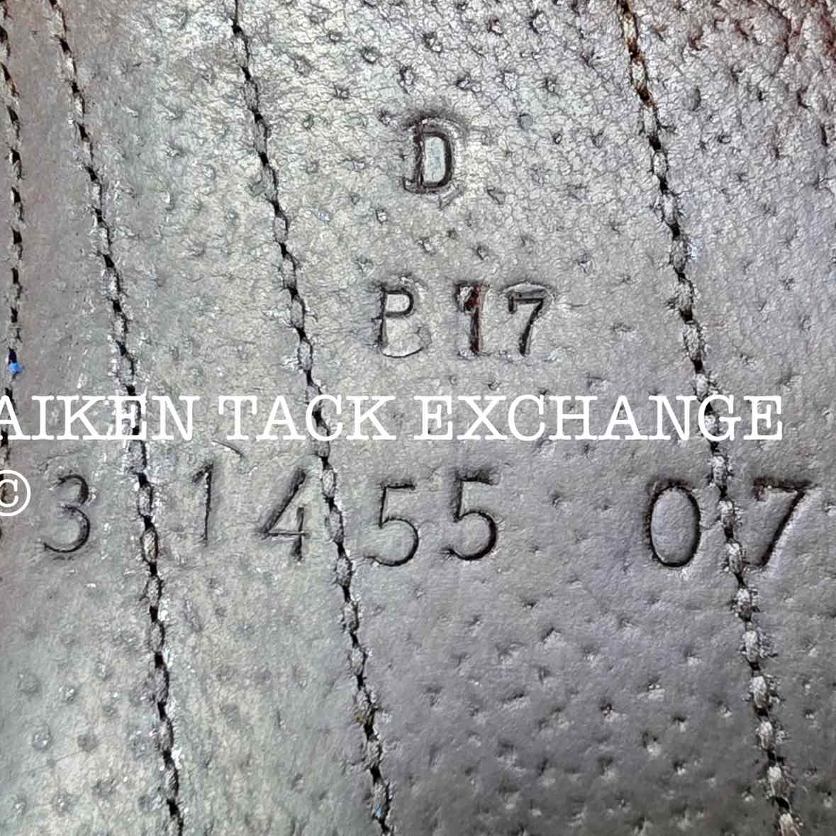 2007 Butet Monoflap Jump Saddle, 17" Seat, 3 Flap, Medium Tree, Foam Panels, Full Calfskin Leather