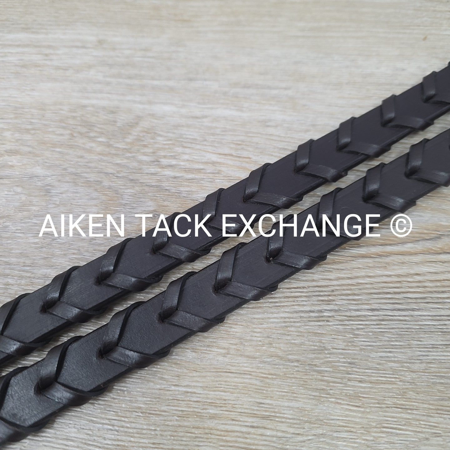 Bobby's English Tack Flat Laced Reins, Brown, 54"