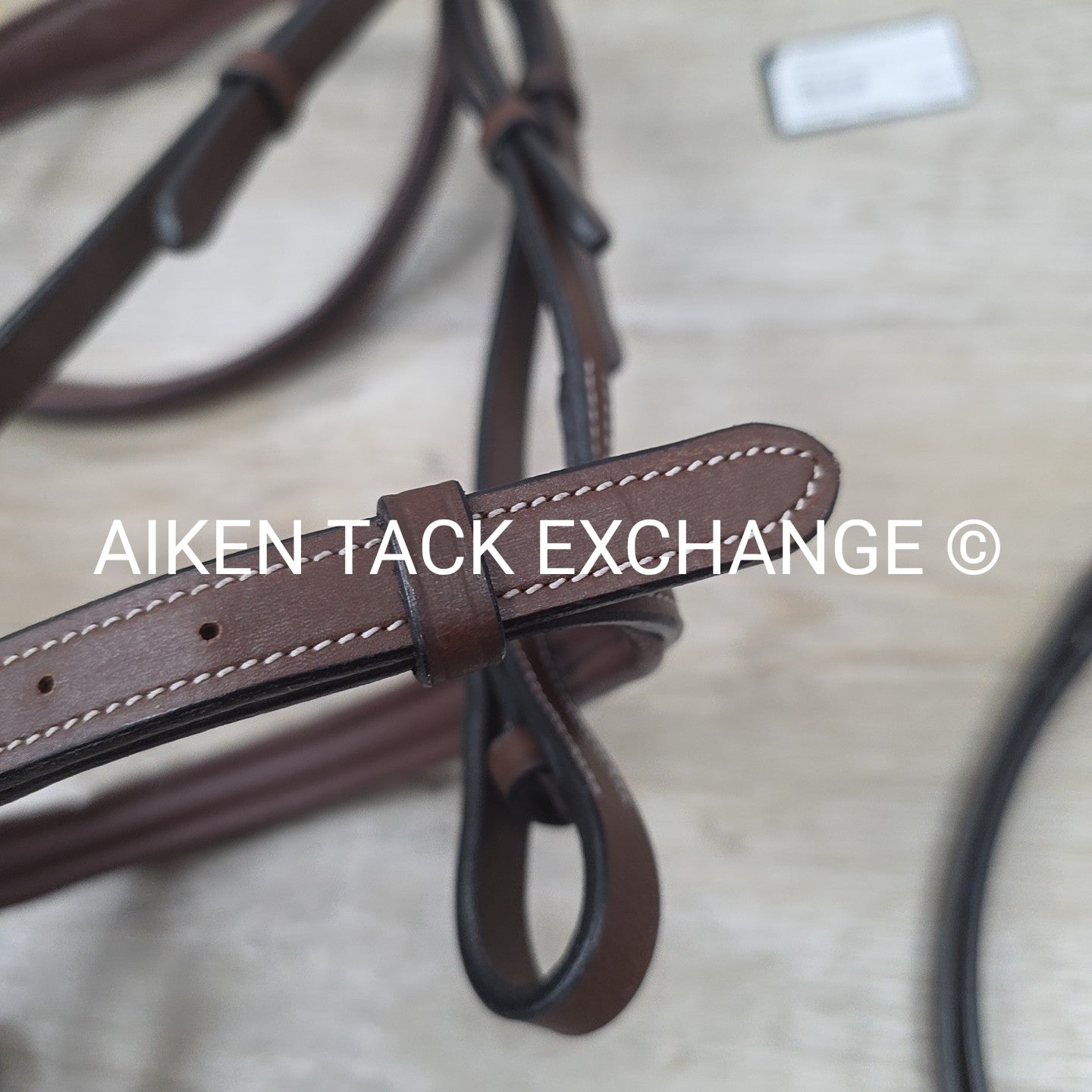 HDR Pro Mono Crown Fancy Stitch Padded Bridle with Reins, Brown, Oversize