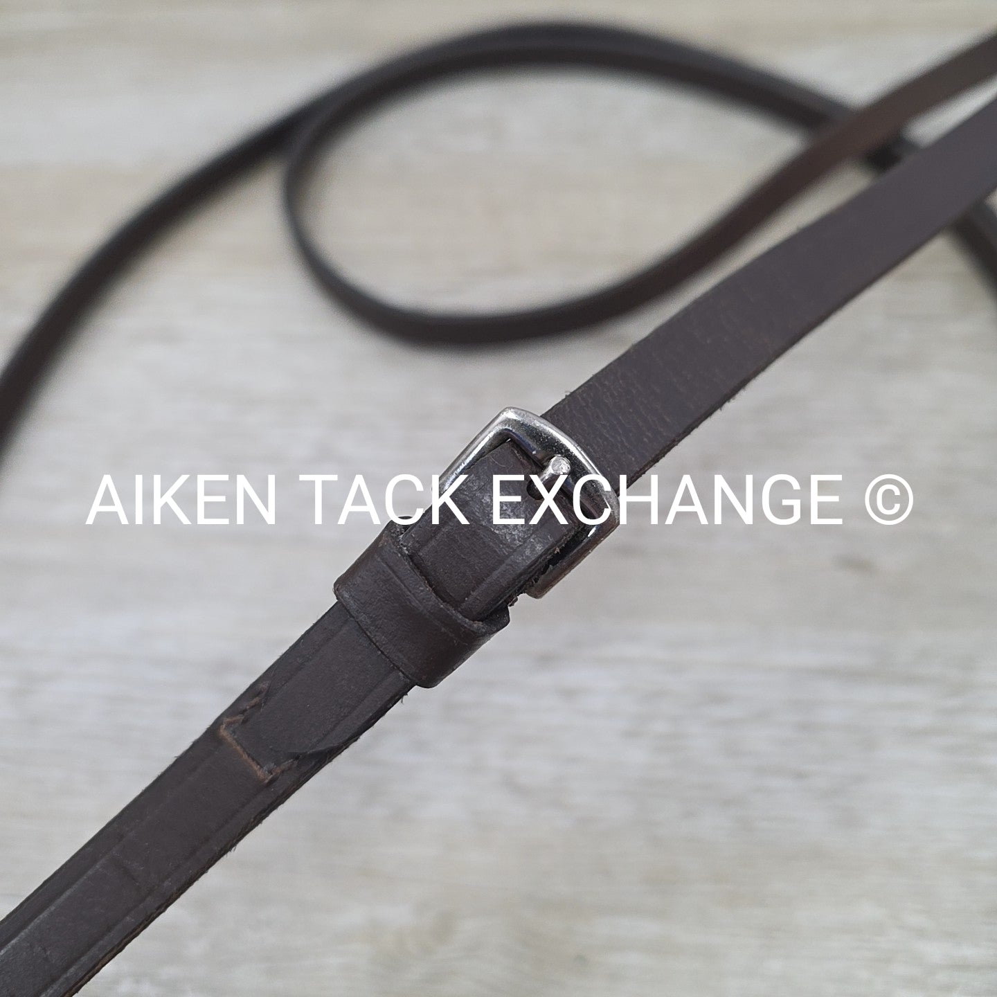 Plain Raised Weymouth Double Bridle with Curb Rein, Brown, Size Full