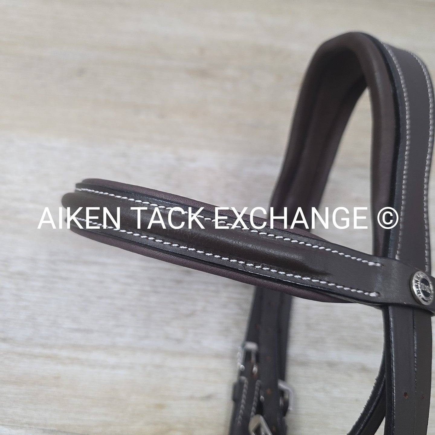 HDR Pro Mono Crown Padded Bridle with Rubber Reins, Havana, Size Cob