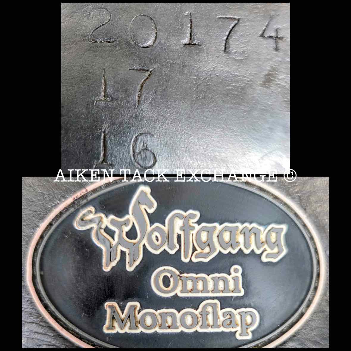 2019 Custom Saddlery Wolfgang Omni Monoflap Dressage Saddle, 17" Seat, Adjustable Tree, Wool Flocked Panels