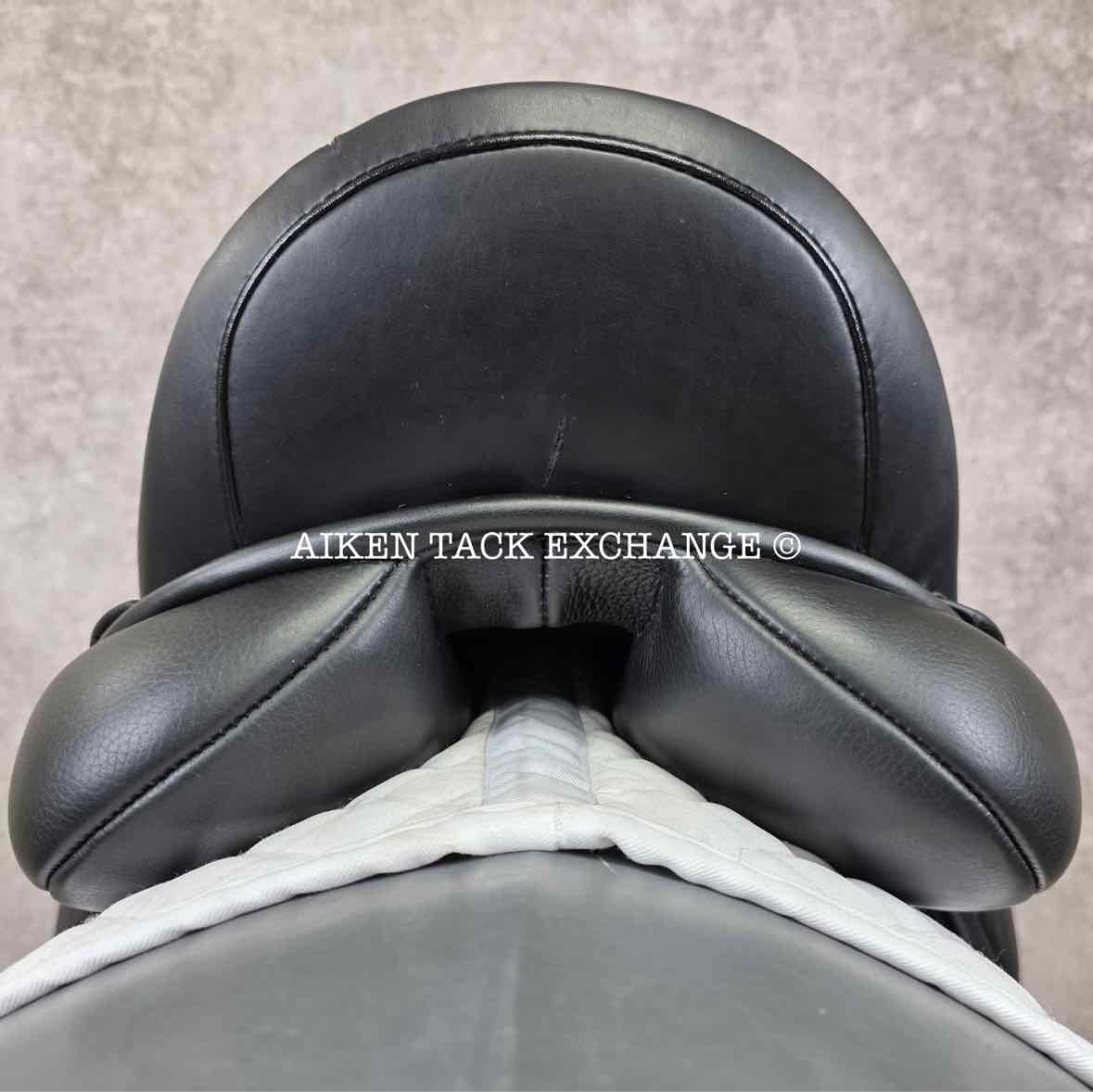 **SOLD** Gullikson Jerger-Genser Dressage Saddle, 17.5" Seat, Extra Short Flap, Wide Tree, Wool Flocked Panels