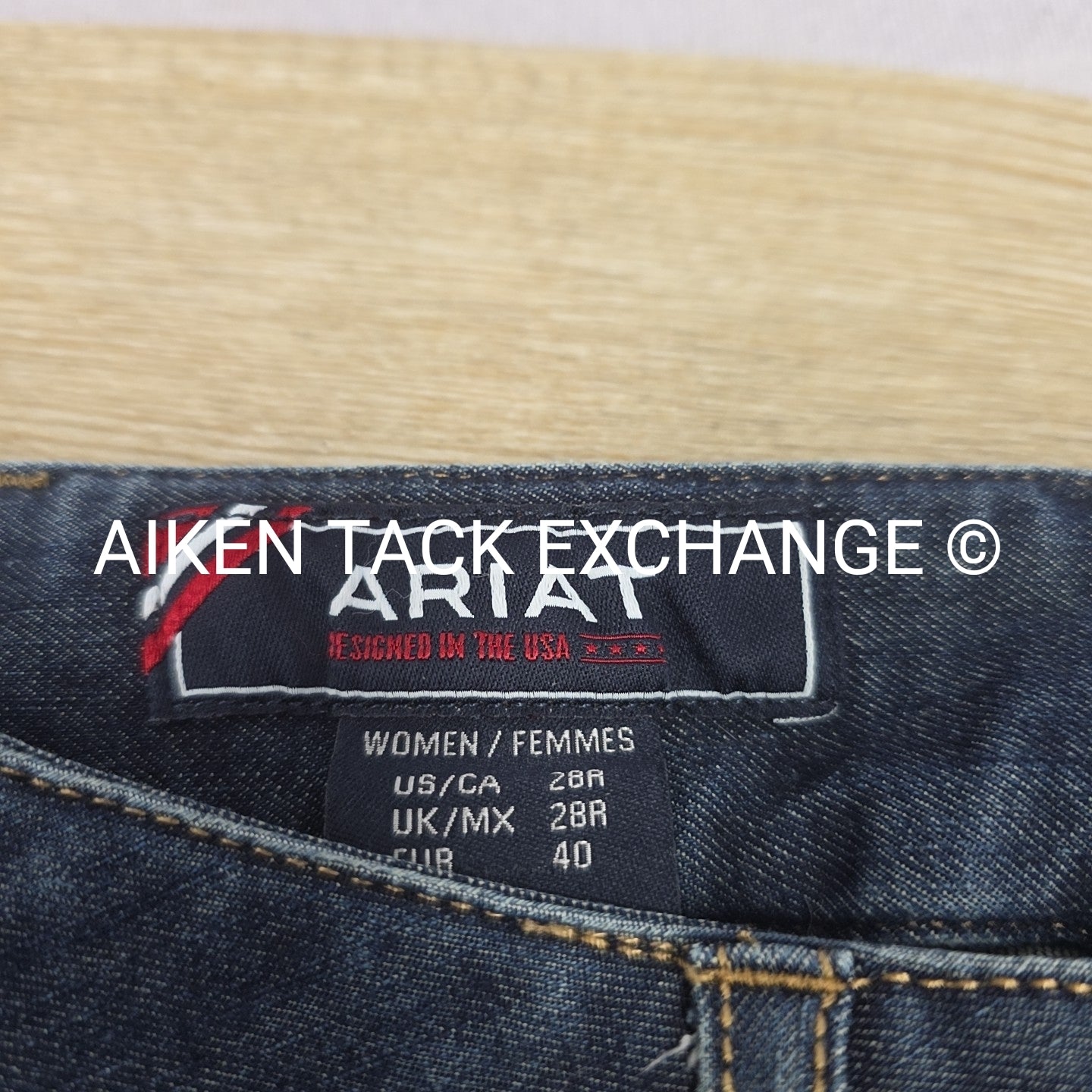 Ariat Halo Denim Knee Patch Breeches, Women's 28R