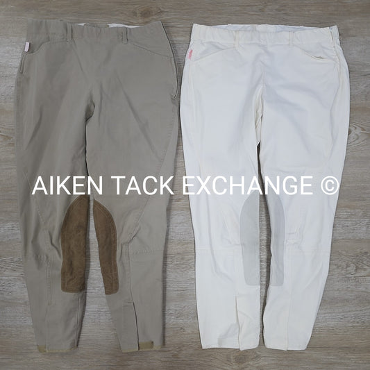 BARGAIN BUNDLE: 2 Tailored Sportsman Side Zip Knee Patch Breeches Size 32R & 32L