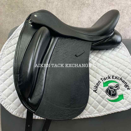 2016 Custom Saddlery Wolfgang Solo Dressage Saddle, 18.5” Seat, Adjustable Tree, Wool Flocked Panels, Buffalo Leather