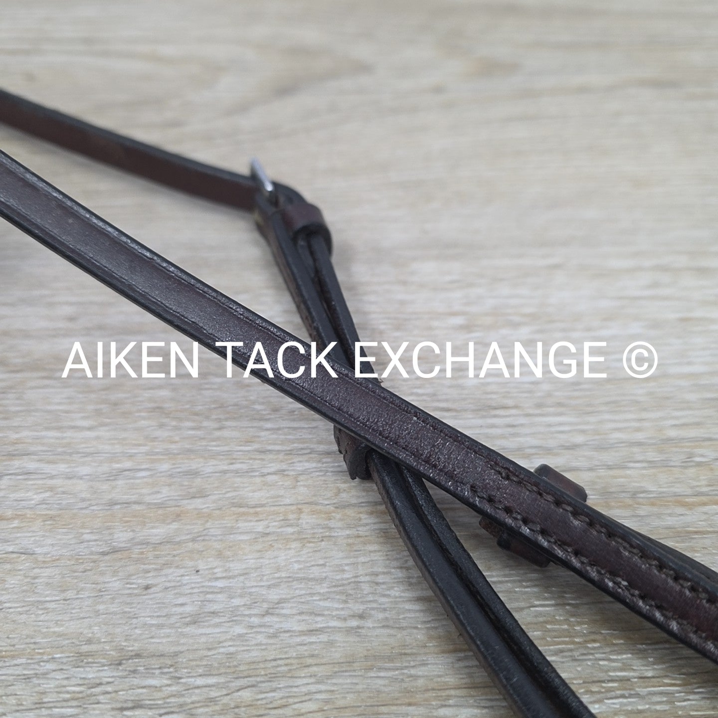 Leather Bradoon Hander, Hook Studs, Brown, Size Cob