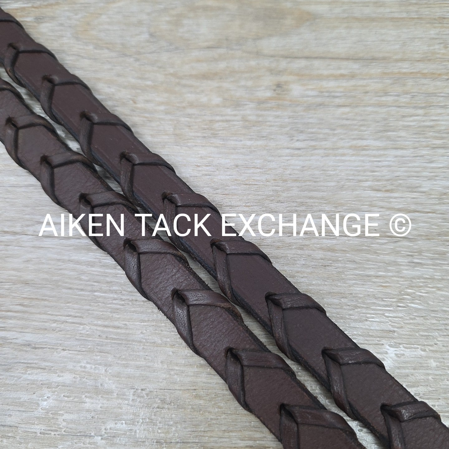 Plain Laced Reins, Brown, 58"