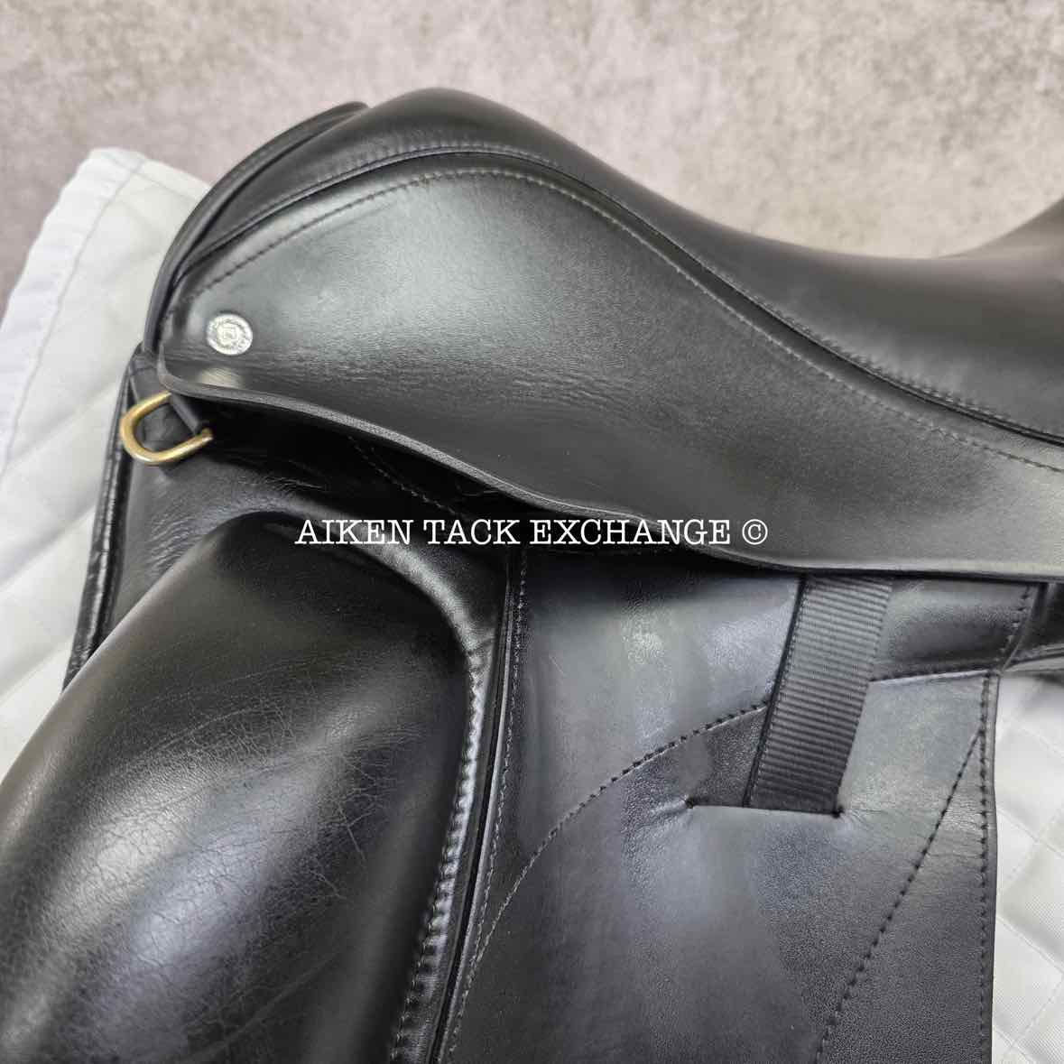 2015 Custom Saddlery Wolfgang Matrix Monoflap Dressage Saddle, 17.5" Seat, Adjustable Tree, Wool Flocked Hybrid Panels