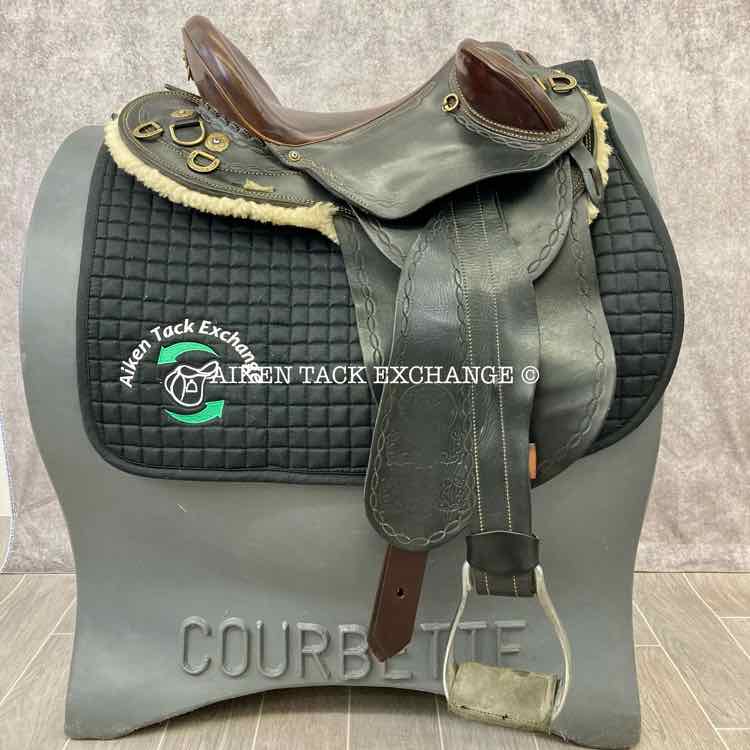 2012 Trevor James Northern Champion Drafter Australian Endurance Saddle, 16" Seat, Wide Tree - Full QH Bars