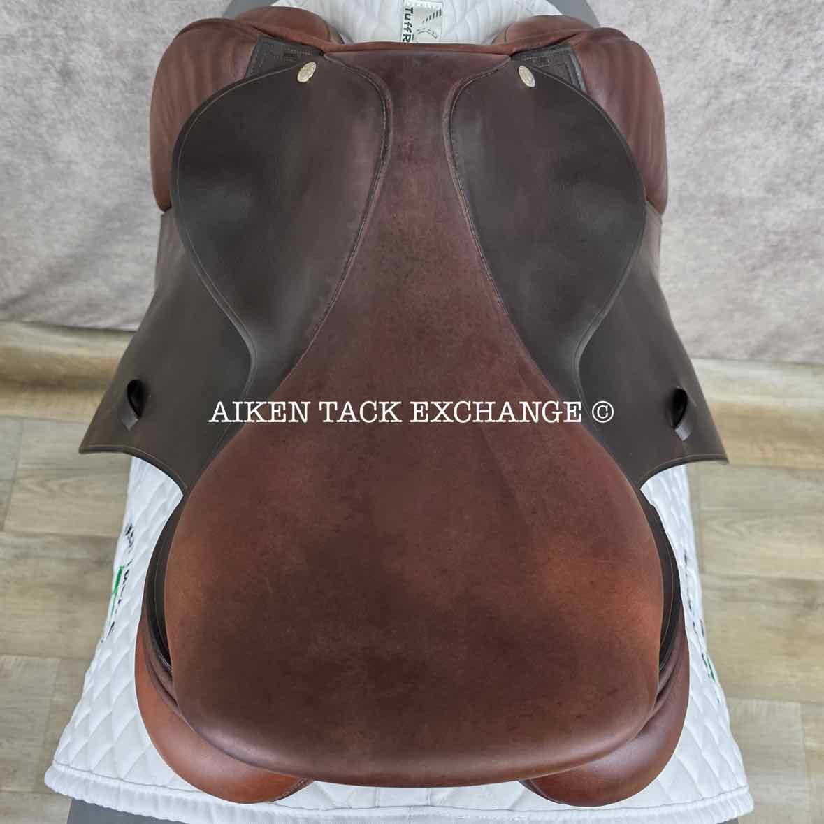 2008 Frank Baines Elan Close Contact Jump Saddle, 17.5" Seat, Medium Tree, Wool Flocked Panels