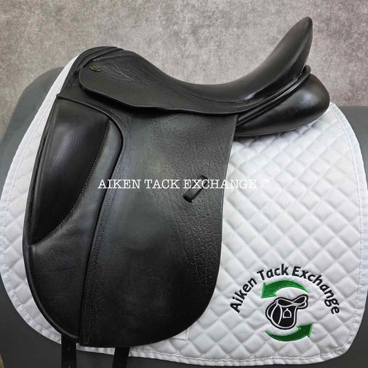 Borne Olympia Dressage Saddle, 17.5" Seat, Extra Wide Tree, Wool Flocked Panels