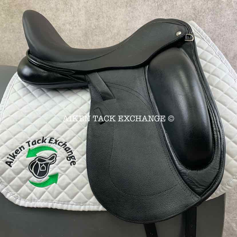 2016 Custom Saddlery Wolfgang Matrix Monoflap Dressage Saddle, 17.5” Seat, Adjustable Tree, Wool Flocked Panels