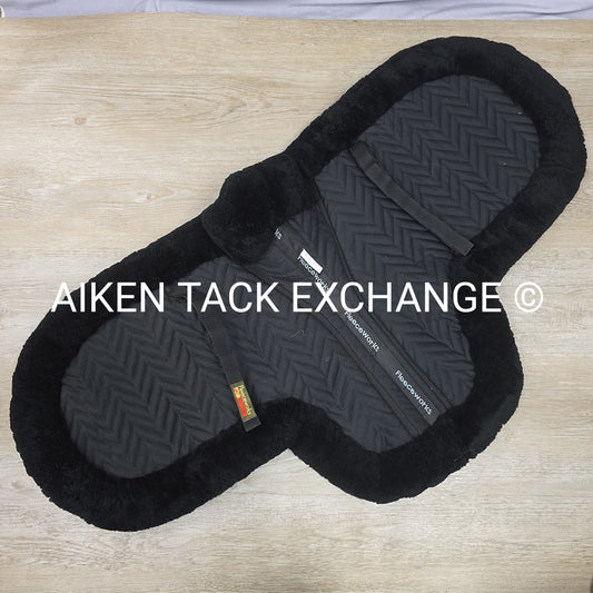 Fleeceworks FXK Technology Sheepskin Dressage Saddle Pad with Full Trim