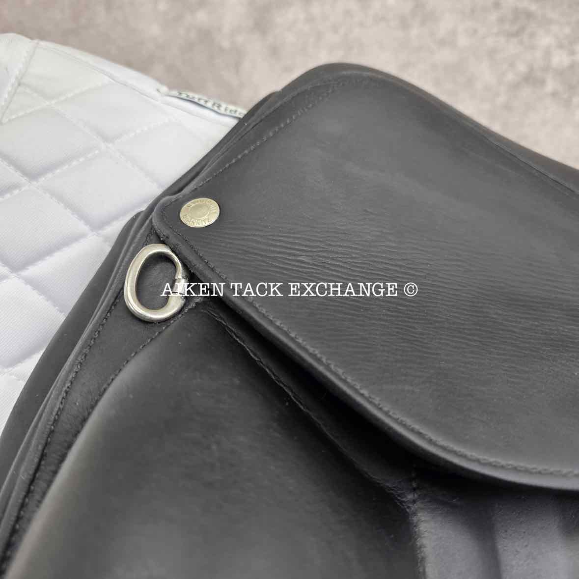 2008 Devoucoux Makila Monoflap Dressage Saddle, 18" Seat, 3A Flap, Medium Wide Tree, D3D Panels, Full Buffalo Leather
