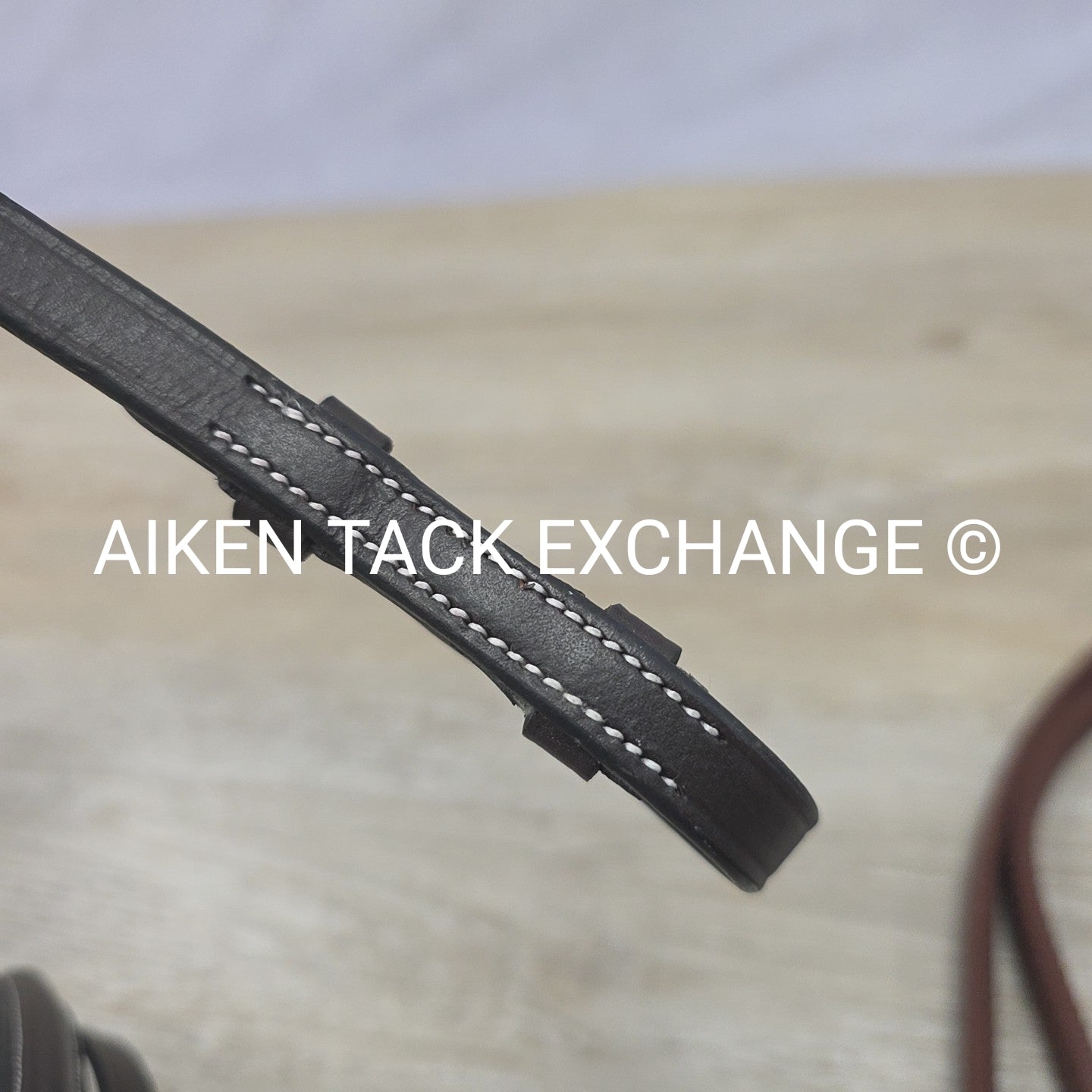 HDR Pro Mono Crown Flash Bridle with Rubber Reins, Havana, Size Cob