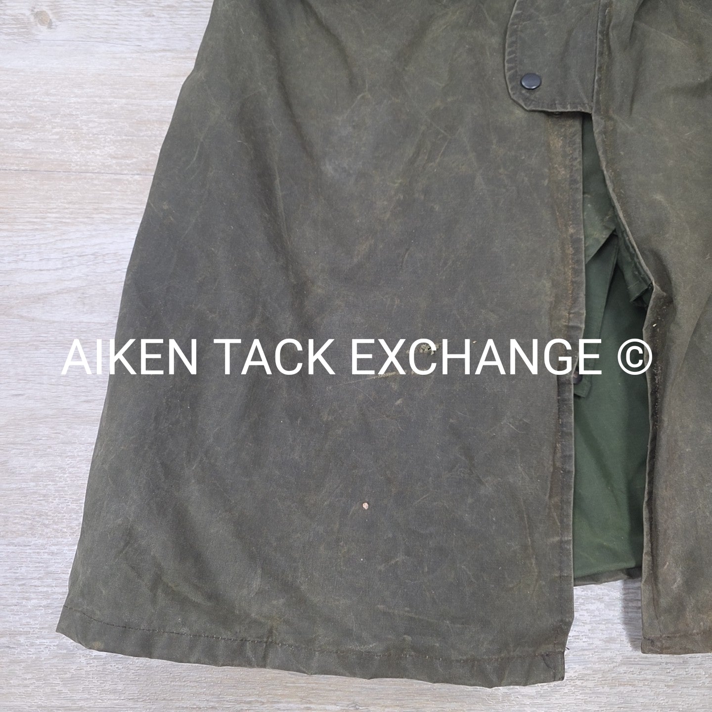 Country Leisure Wear Waxed Trench Coat, Size Large