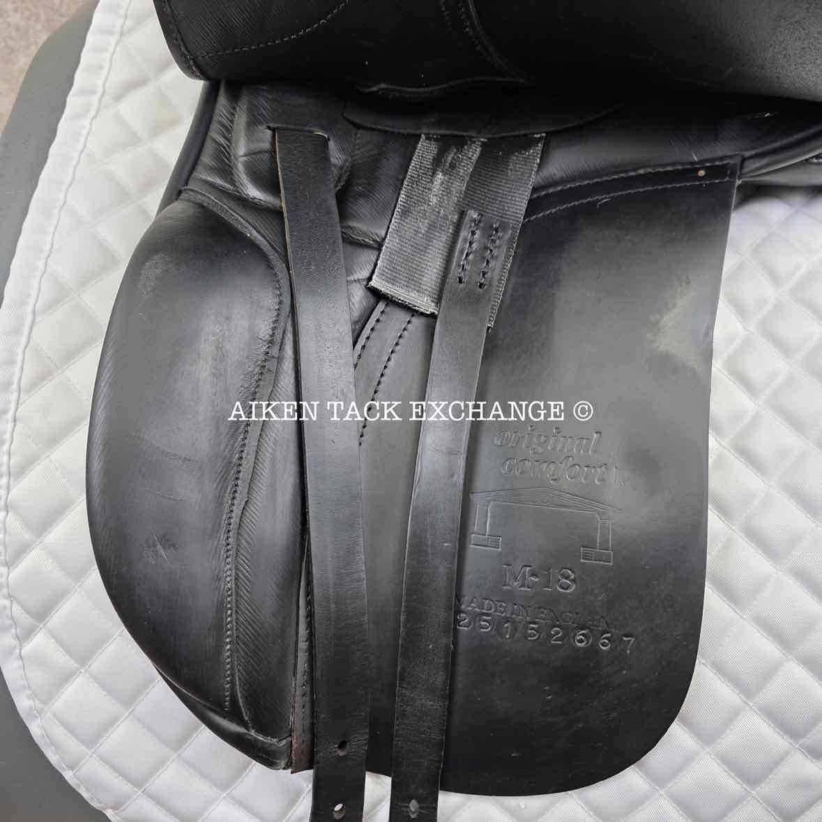 Albion Original Comfort Dressage Saddle, 18" Seat, M/MW Tree, Wool Flocked Panels