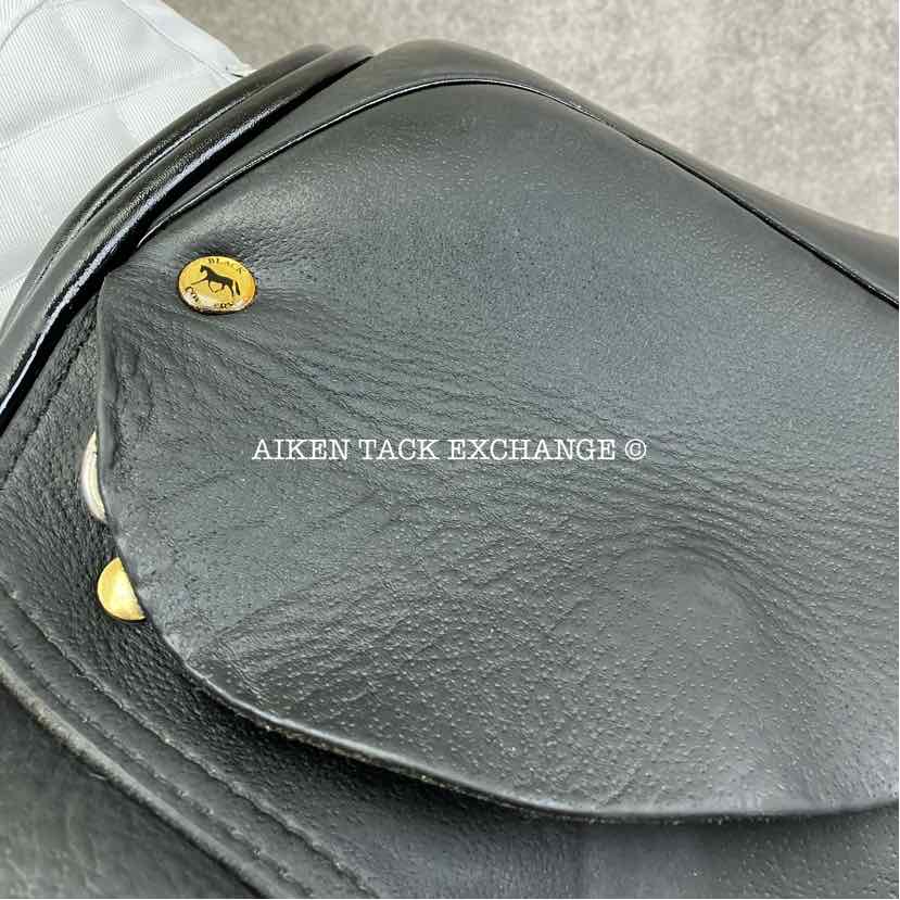 2013 Black Country Eloquence Dressage Saddle, 19" Seat, Extra Wide Freedom Hoop Tree, Wool Flocked Panels