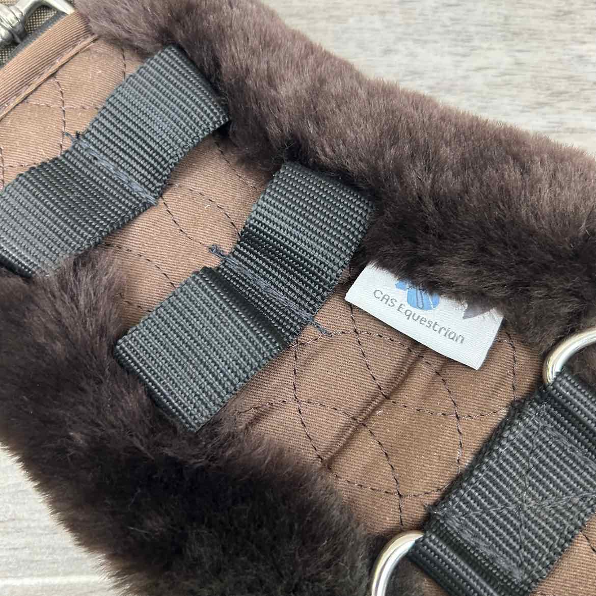 CAS Equestrian Sheepskin Girth, Brown, 20"
