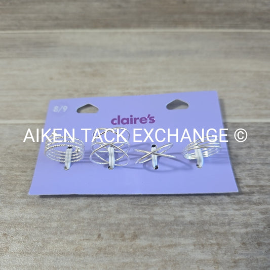 Claire's Ring Set (4) - Size 8/9