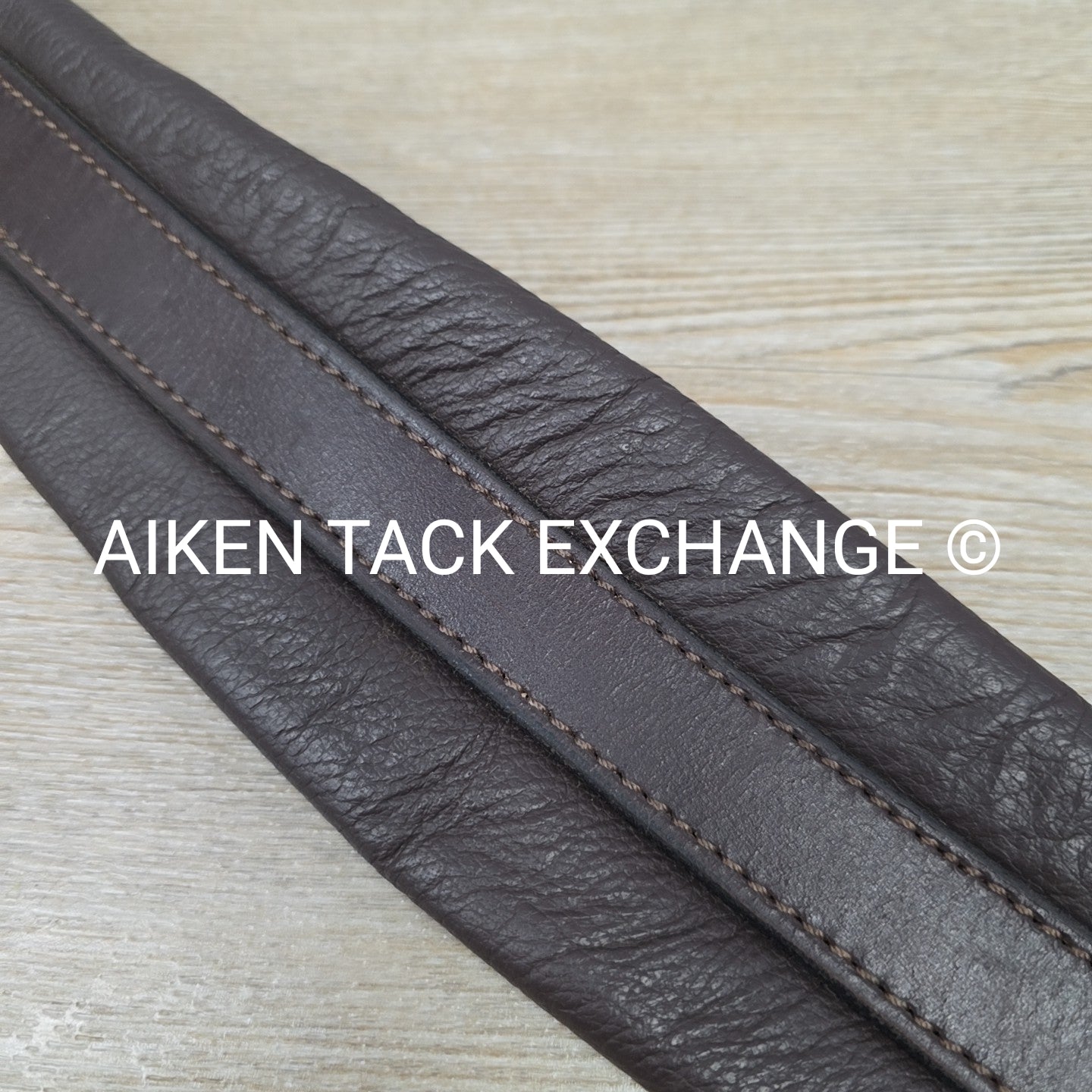 English Girth with Single End Elastic, Brown, 40"