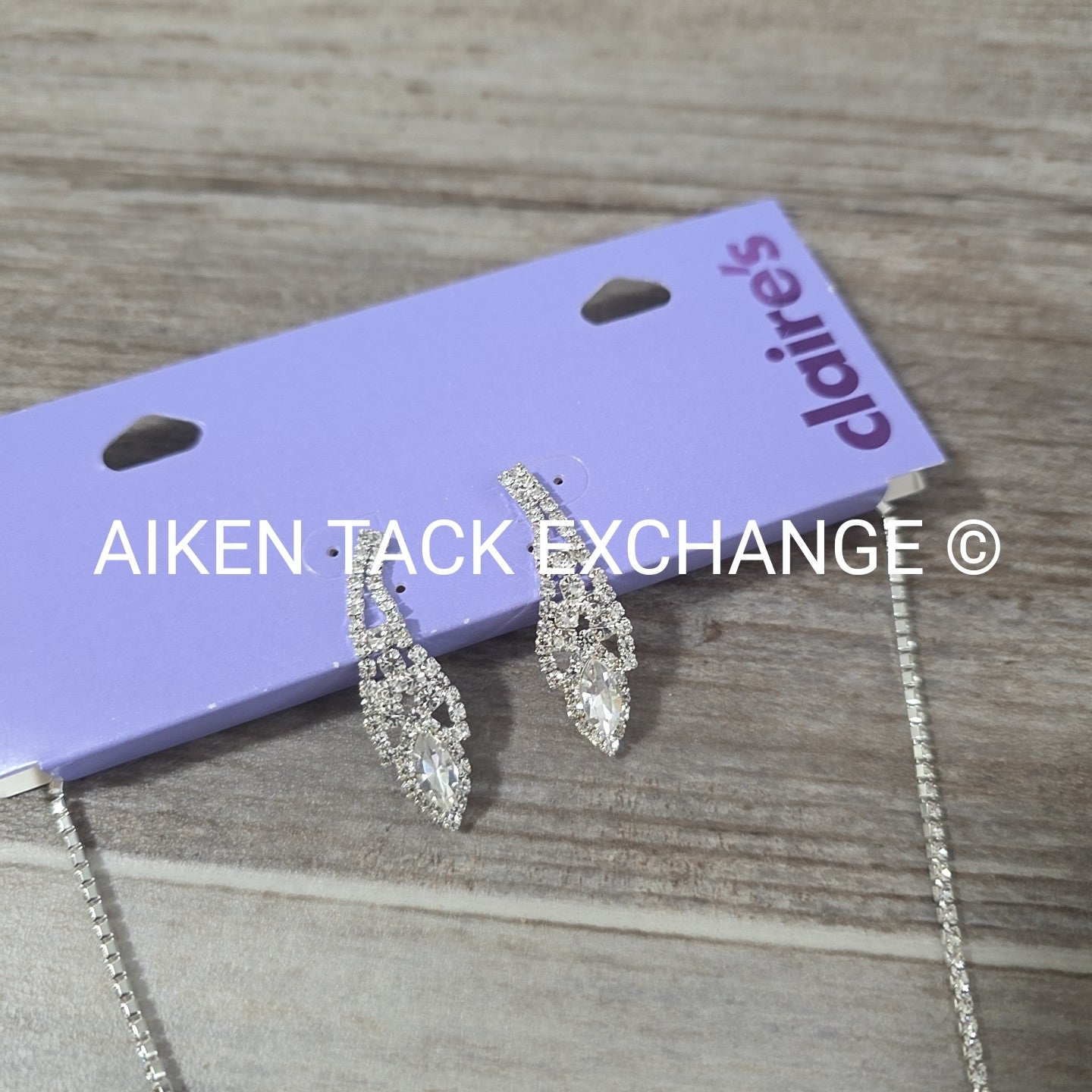 Claire's Bundle - 1 Tiara, 1 Set of Earrings, 1 Necklace