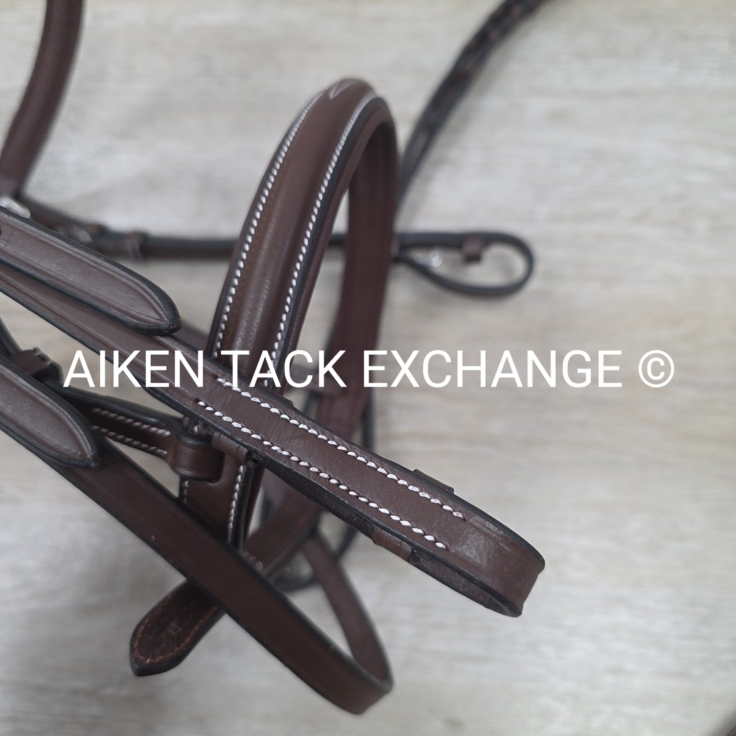 HDR Pro Mono Crown Fancy Stitch Padded Bridle with Reins, Brown, Size Full/Horse