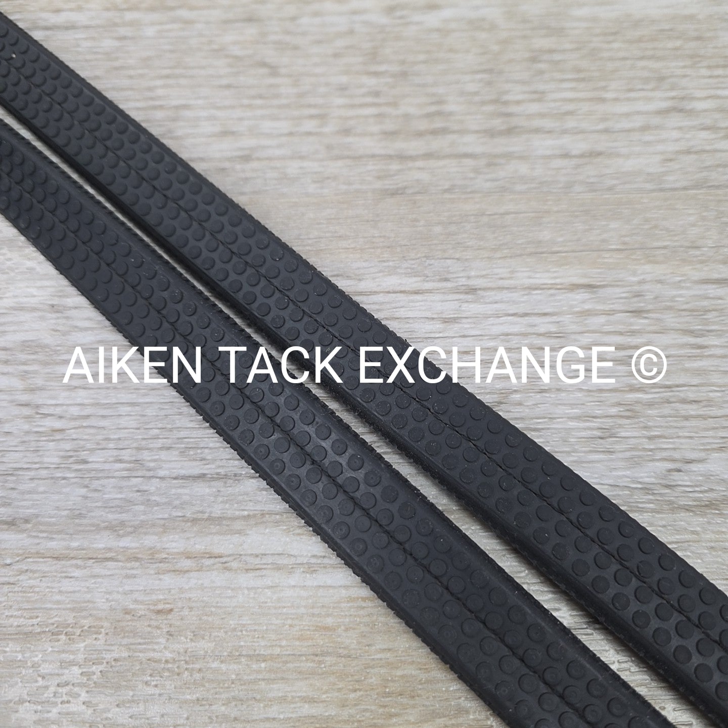 KL Select Black Oak Rubber Reins, Black, 54"