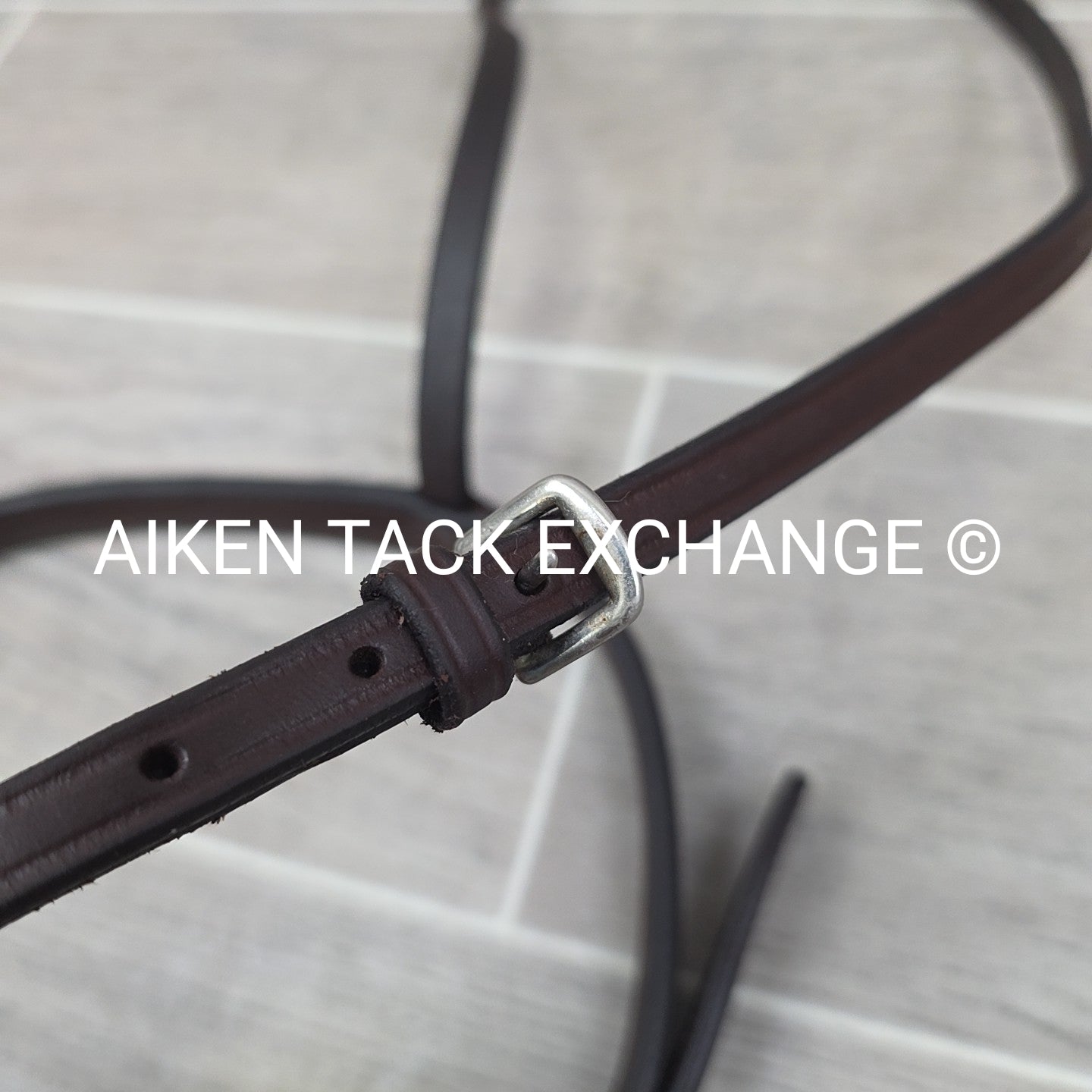 Fancy Stitched Noseband, Brown, Size Full