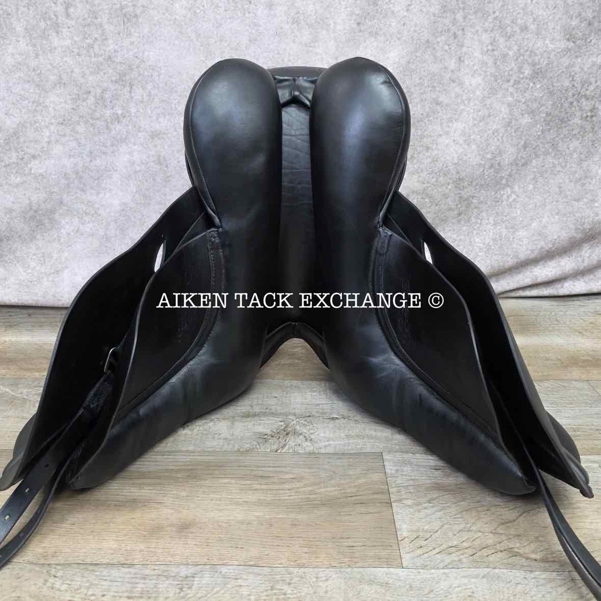 2010 Custom Saddlery Wolfgang Solo Dressage Saddle, 17.5" Seat, Adjustable Tree, Wool Flocked Panels