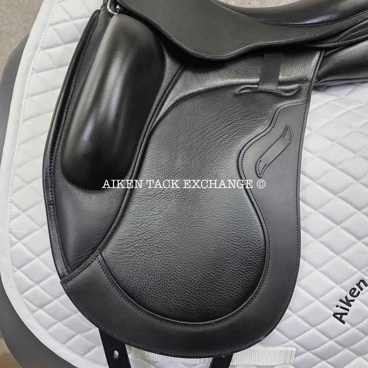 2023 Envy by Custom Saddlery Aurora Monoflap Dressage Saddle, 17" Seat, Adjustable Tree, Wool Flocked Panels