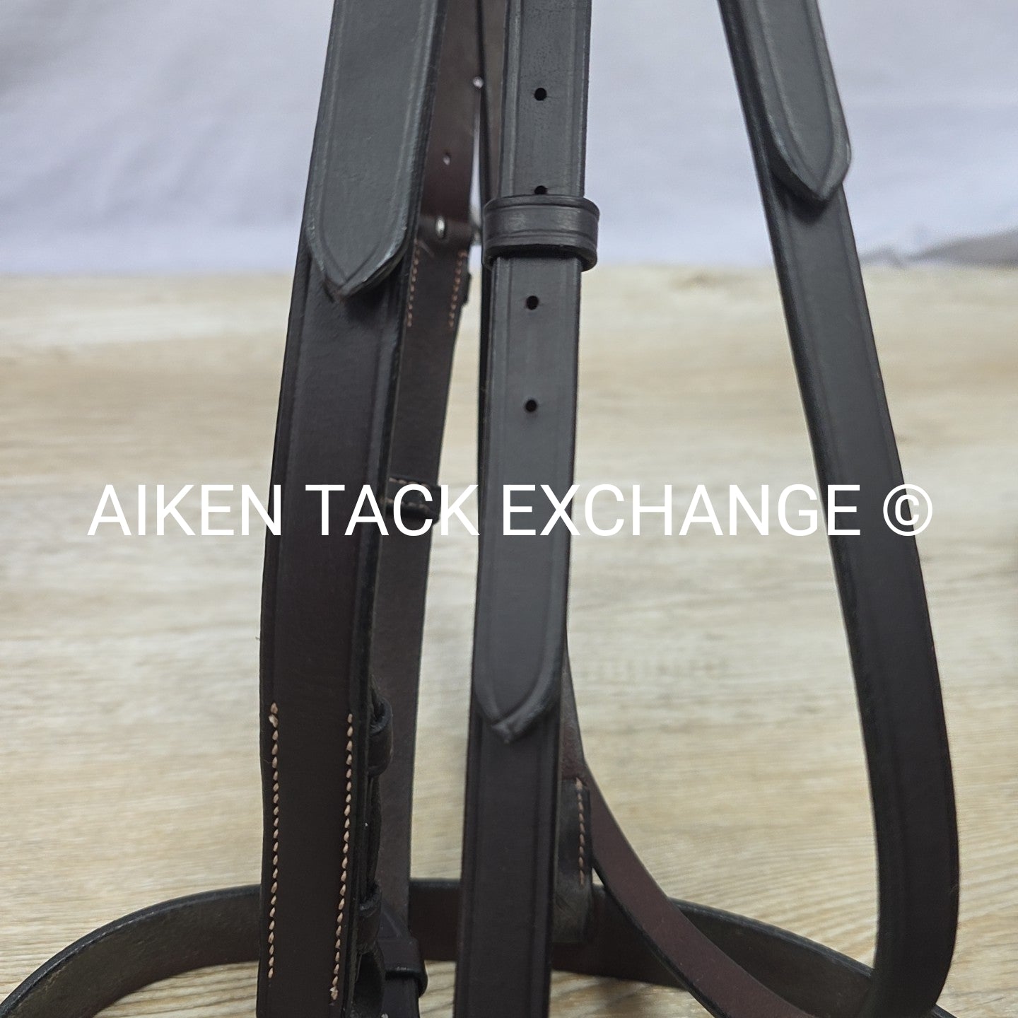 Horse Country Nimrod Flat Hunt Bridle with Laced Reins, Brown, Oversize