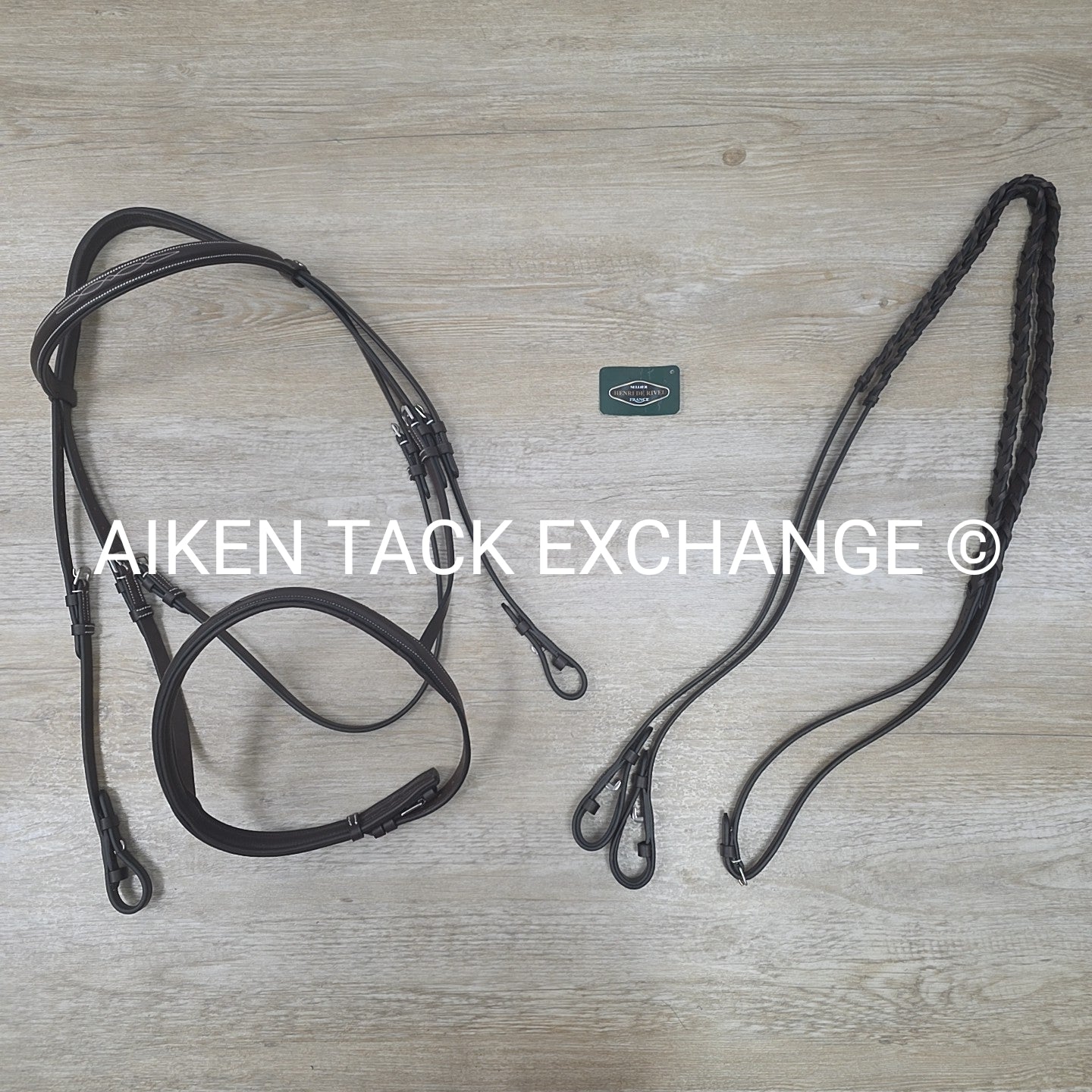 HDR Advantage Mono Crown Padded Bridle with Reins, Havana, Oversize