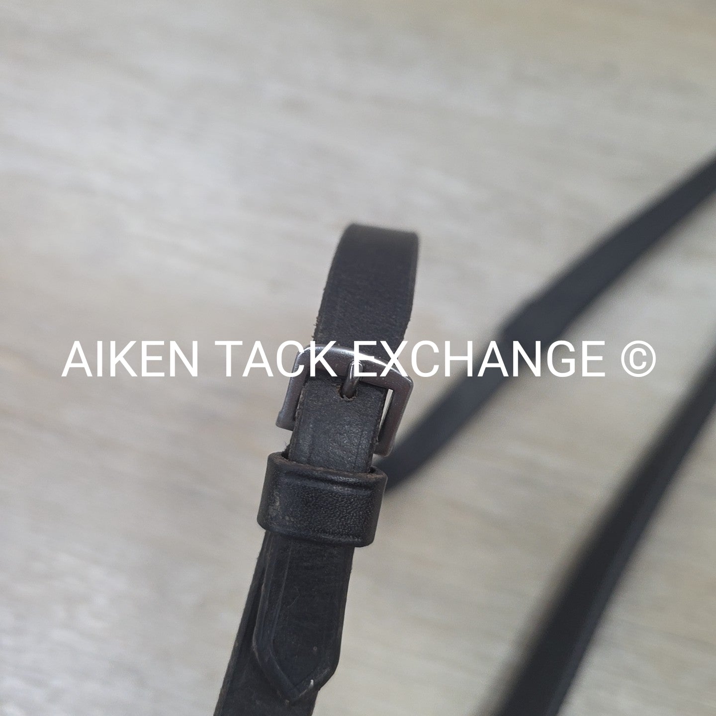 Flat Rubber Reins, Black, 54"