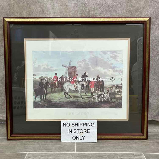 The Meet Hunt Scene Print by William J. Shayer, Matted/Framed, 27" x 23"