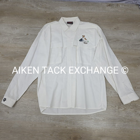 Long Sleeve Button Up with Jack Russel Embroidery