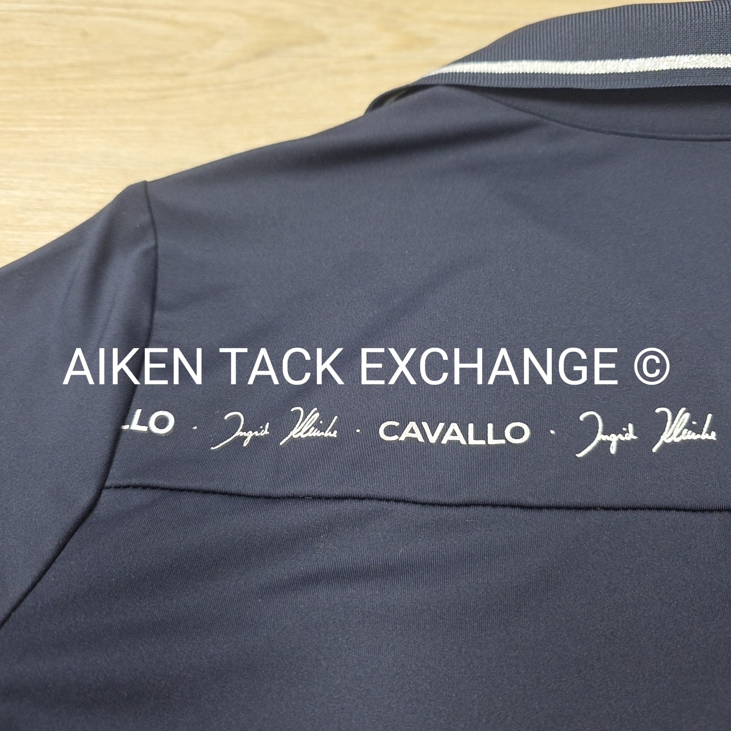 Ingrid Klimke by Cavallo Short Sleeve Polo Top, Size 38