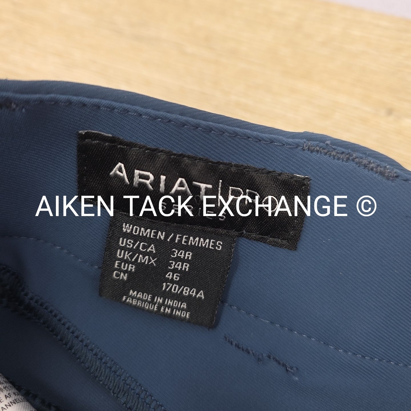 Ariat Tri-Factor Silicone Grip Full Seat Breeches, Size 34 R