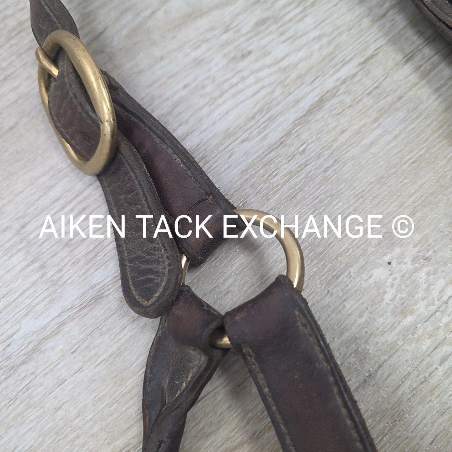 BARGAIN BUNDLE: 2 Leather Halters, Brown, Size Full